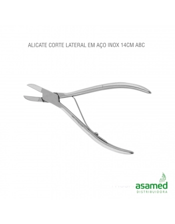 ALICATE CORTE LATERAL EM AÇO INOX 14CM ABC