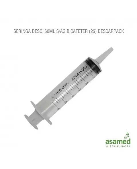 SERINGA DESC. 60ML SEM AGULHA BICO CATETER LATEX FREE DESCARPACK