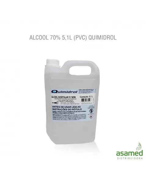 ALCOOL 70% 5,1L (PVC) QUIMIDROL