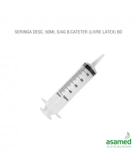 SERINGA DESC. 50ML SEM AGULHA BICO CATETER LATE FREE BD