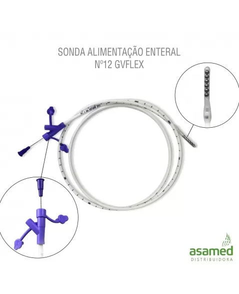 SONDA ALIMENTAÇÃO ENTERAL Nº12 GVFLEX