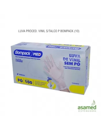 LUVA PROCEDIMENTO VINIL SEM PO P BOMPACK